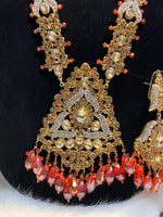 Load image into Gallery viewer, Pakistani Red Orangish Indian Bridal Jewellery Set - Affinity Giya