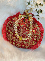 Load image into Gallery viewer,  red ladies potli bags - Affinity Giya