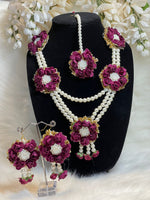 Load image into Gallery viewer, Purple floral Choker Set - Affinity Giya
