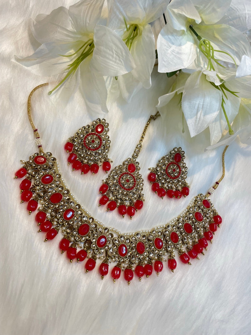 Red necklace set - Affinity Giya
