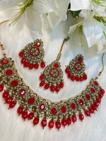 Load image into Gallery viewer, Red necklace set - Affinity Giya