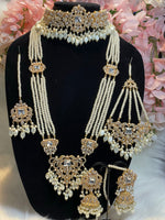 Load image into Gallery viewer, White Pearl Pakistani Bridal Set - Affinity Giya